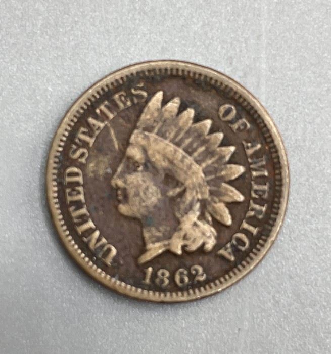 1862 Indian Head Penny