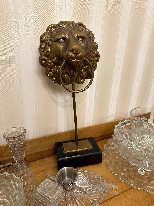 Brass lion head 