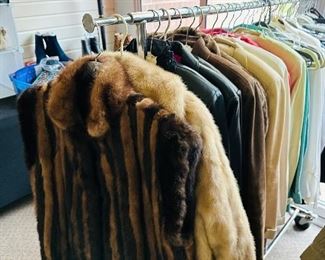 Furs and leather jackets 