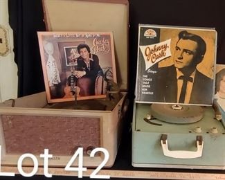 Vintage albums and record players