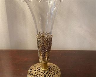 Vintage Filigree Bud Vase