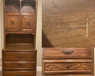 Vintage Style Mark by Vision American Furniture Wooden Hutch with 3 Drawers 