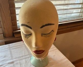 Velour vintage mannequin head