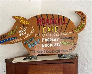 hand-painted sign