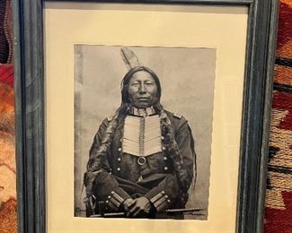 photograph of Native American in traditional dress