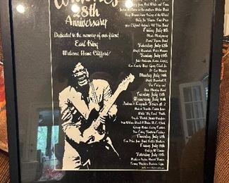 Antone's 8th Anniversary framed show poster