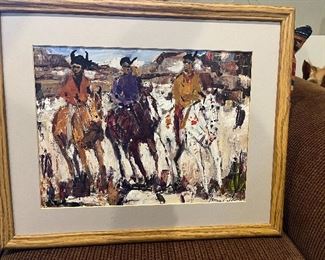painting of Native Americans on horseback