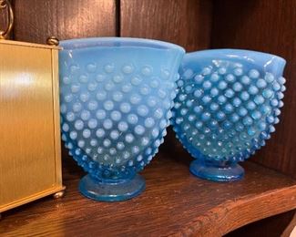 blue hobnail cups