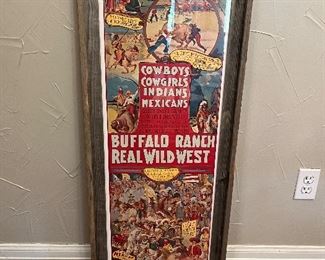 Buffalo Ranch Real Wild West Cowboys, Cowgirls, Indians, Mexicans framed print