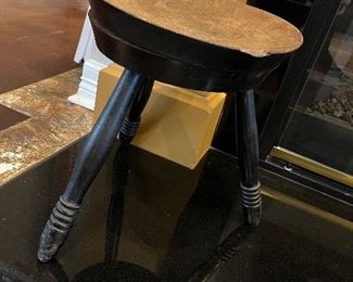 three-legged stool, black