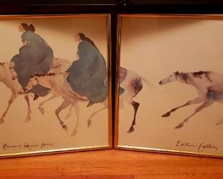 Carol Grigg "Bringing Hejira Home" Watercolor. Beautiful Native American art!