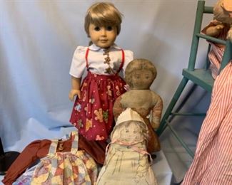 American Girl doll, cloth dolls, including the Arnold Print works White/Black doll. 