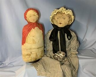 Red riding hood, and early Arnold Print Works doll. 