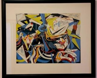Original abstract painting by James McConnell, listed artist
