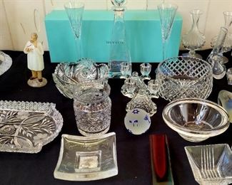 Assortment  of fine glassware