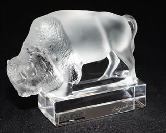 Lalique frosted buffalo
