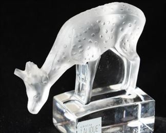 Lalique frosted deer