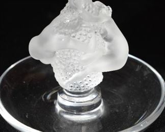 Lalique frosted nude ladies trinket dish