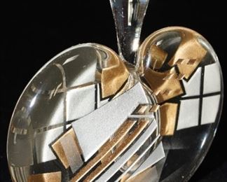 Geometric silver & gold apple perfume bottle