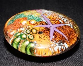 Murano starfish millefiori paperweight