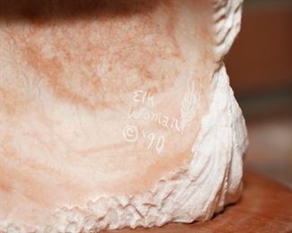 Elk Woman alabaster sculpture