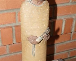 This Iroquois Native American Woman sculpture by PB Jones.  This sculpture is about 2ft tall.