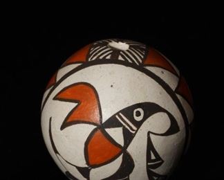 Acoma polychrome pottery bud vase by MSV