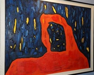 "Comet Shower" oil on canvas by J Meijers