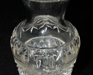 Vintage Waterford crystal etched vase