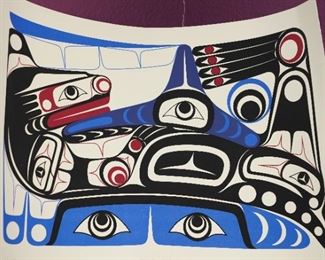 Otter & Urchin serigraph by Dennis Allen