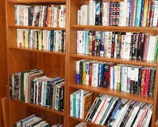 We have loads of great books and several teak bookcases in all shapes & sizes.  