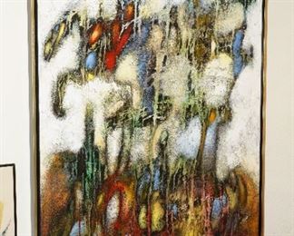 Mixed media abstract oil on canvas by Aleksandar Todic