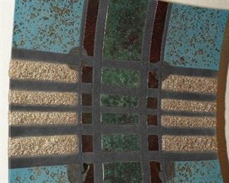 Mixed media stoneware wall sculpture