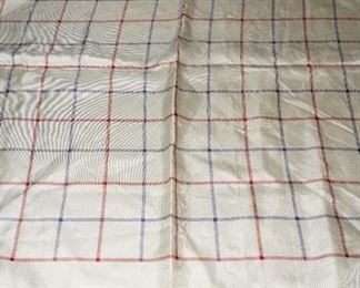 Vintage red & white Burberry scarf