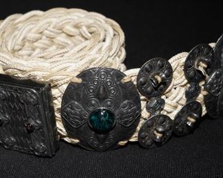 M Baer woven trinket box belt-very vintage!