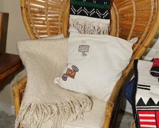 Mid century rattan peacock chair