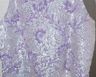 Vic & Vic haute couture lavender beaded sleeveless top