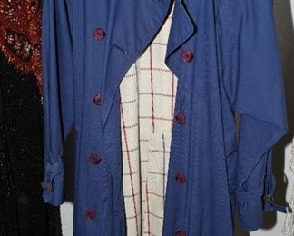 Vintage blue Burberry trench coat