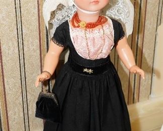 Vintage doll from Finland-apparently every town has a different lace hat. 