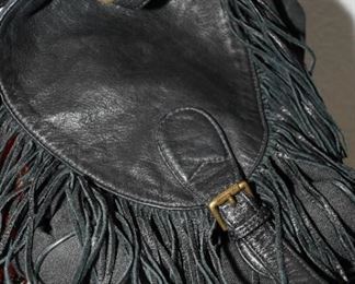Ralph Lauren backpack handbag with fringe