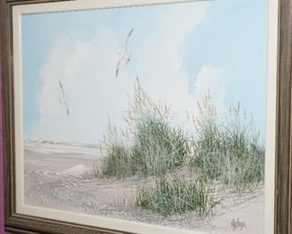 Seaside oil on canvas by Rex Duggar