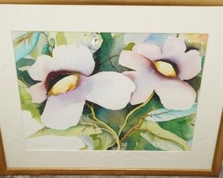 Floral watercolor by Alida Van Gores