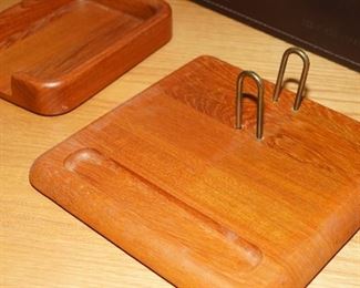 Teak desk set- priced to include both pieces