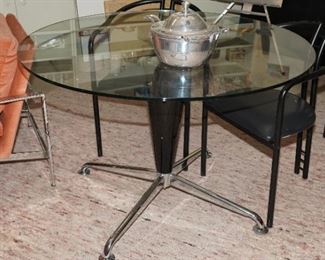 Glass topped Denmarket table