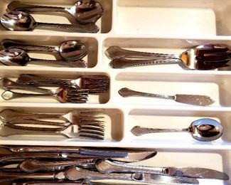 Complete set of Oneida stainless flatware