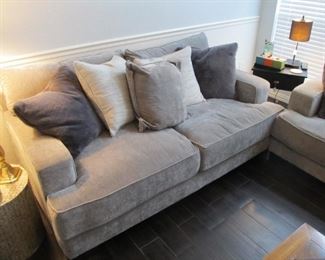 Beautiful & comfy sofa, loveseat, & ottoman new - April 2022  *Has down throw pillows