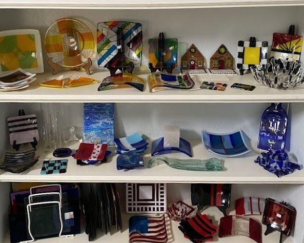 Visit our fusing glass art gallery which is simply exquisite! They make unique & one-of-a-kind Christmas gifts.