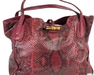 Lot 015
Gucci Hip Bamboo Python Extra Large Tote