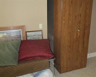 PILLOWS AND STORAGE CABINET