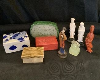 Asian Figurines and Boxes
